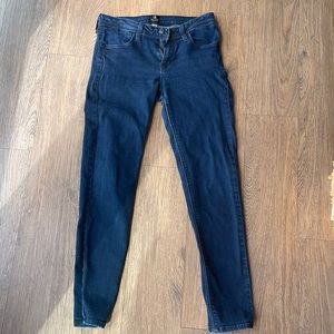 Just black dark wash mid rise skinny jeans size 28